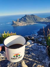Coffee break on top of a Table Mountain Peak